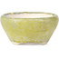 Round yellow bonsai pot by Bikou - 65 x 65 x 30 mm