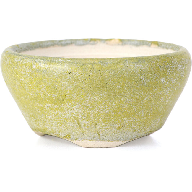 Pot à bonsaï rond jaune par Bikou - 65 x 65 x 30 mm