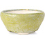 Round yellow bonsai pot by Bikou - 65 x 65 x 30 mm