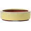 Oval yellow bonsai pot by Yozan - 120 x 85 x 25 mm