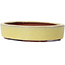Pot à bonsaï jaune ovale par Yozan - 120 x 85 x 25 mm