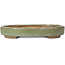 Oval green bonsai pot by Hattori - 140 x 110 x 25 mm
