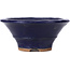 Round blue bonsai pot by Hattori - 100 x 100 x 45 mm