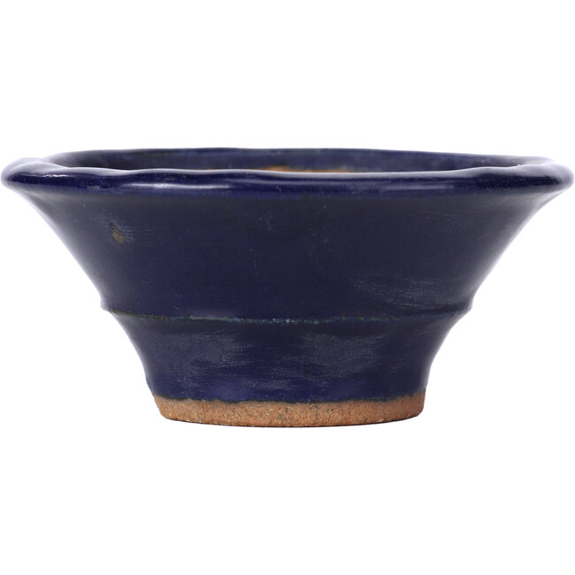 Pot à bonsaï rond bleu par Hattori - 100 x 100 x 45 mm