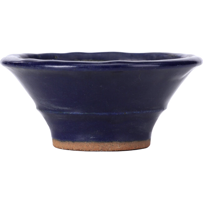 Maceta de bonsái redonda azul de Hattori - 100 x 100 x 45 mm