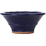 Round blue bonsai pot by Hattori - 100 x 100 x 45 mm