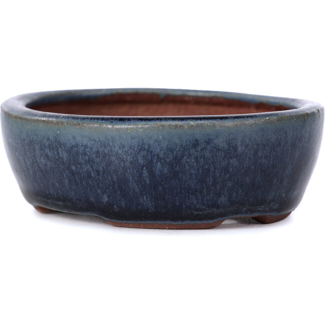 Maceta de bonsái azul ovalada de Yozan - 96 x 85 x 30 mm