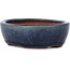 Pot à bonsaï ovale bleu par Yozan - 96 x 85 x 30 mm
