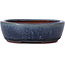 Oval blue bonsai pot by Yozan - 96 x 85 x 30 mm