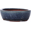 Pot à bonsaï ovale bleu par Yozan - 96 x 85 x 30 mm