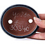 Ovale blaue Bonsaischale von Yozan - 96 x 85 x 30 mm