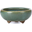 Round green bonsai pot - 75 x 75 x 32 mm