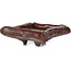 Vaso rettangolare per bonsai rosso di Tosui - 80 x 65 x 32 mm