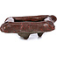 Rectangular red bonsai pot by Tosui - 80 x 65 x 32 mm