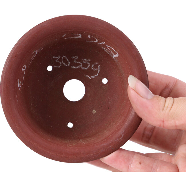 Pot à bonsaï rond non émaillé par Bigei - 100 x 100 x 40 mm