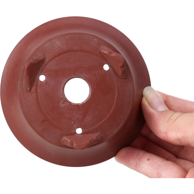 Round unglazed bonsai pot by Bigei - 100 x 100 x 40 mm