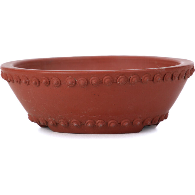 Round unglazed bonsai pot by Bigei - 80 x 80 x 30 mm