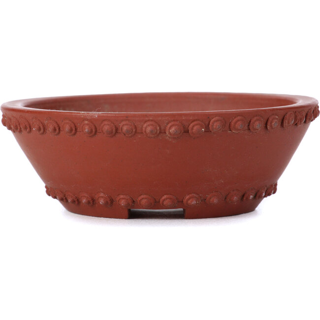 Pot à bonsaï rond non émaillé par Bigei - 80 x 80 x 30 mm