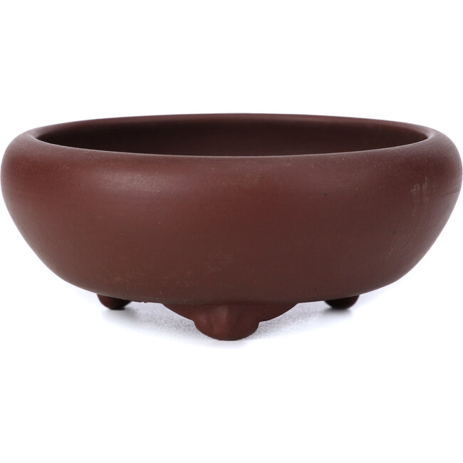 Maceta de bonsái redonda sin esmaltar de Bigei - 95 x 95 x 40 mm