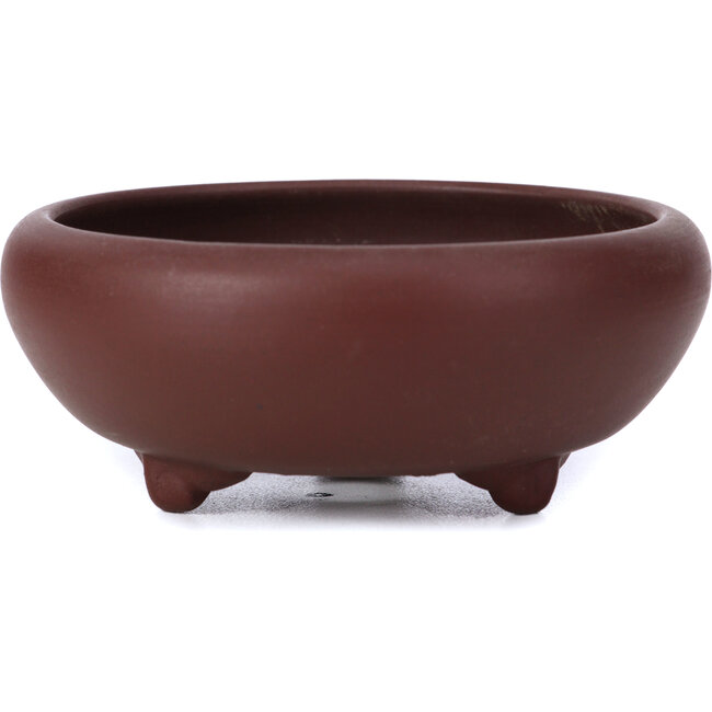 Maceta de bonsái redonda sin esmaltar de Bigei - 95 x 95 x 40 mm