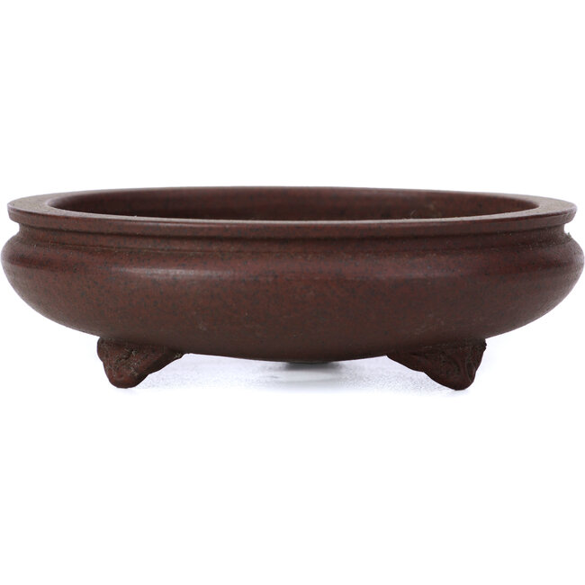 Round unglazed bonsai pot by Yamaaki - 90 x 90 x 30 mm