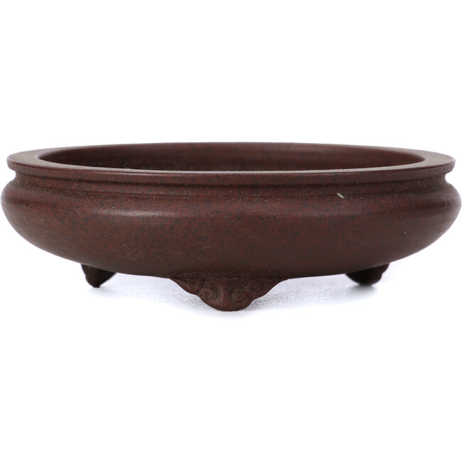 Round unglazed bonsai pot by Yamaaki - 90 x 90 x 30 mm