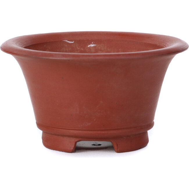 Ronde ongeglazuurde bonsaipot van Bigei - 70 x 70 x 40 mm