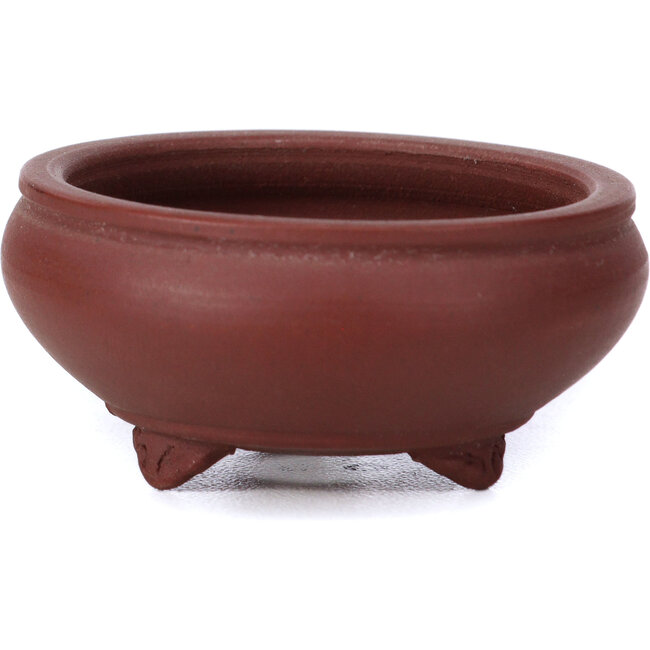 Round unglazed bonsai pot by Bigei - 55 x 55 x 25 mm