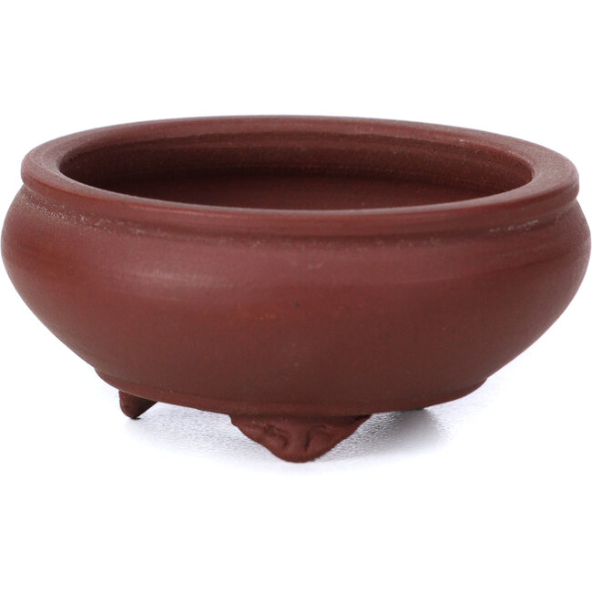 Pot à bonsaï rond non émaillé par Bigei - 55 x 55 x 25 mm