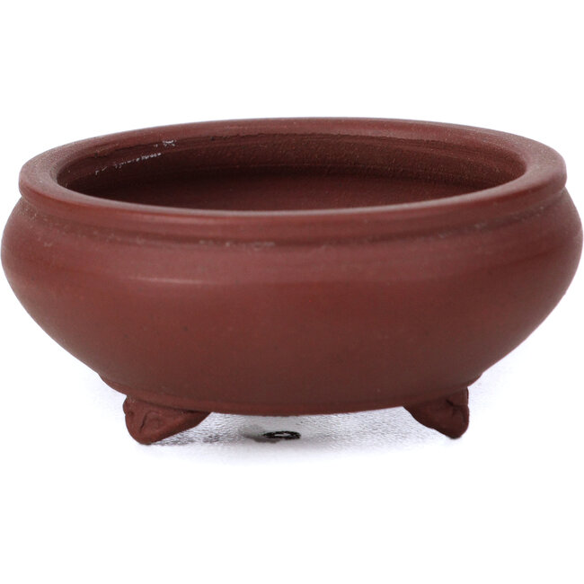 Round unglazed bonsai pot by Bigei - 55 x 55 x 25 mm