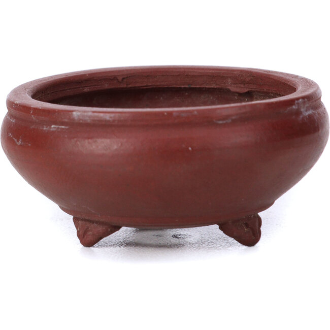 Round unglazed bonsai pot by Bigei - 50 x 50 x 25 mm