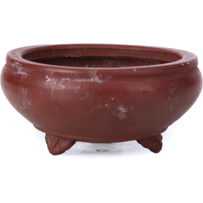 Round unglazed bonsai pot by Bigei - 50 x 50 x 25 mm