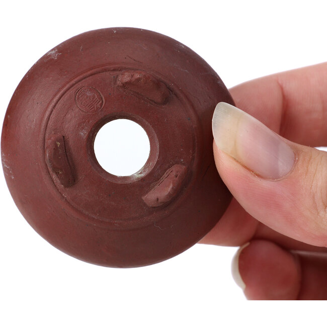 Runde unglasierte Bonsaischale von Bigei - 50 x 50 x 25 mm