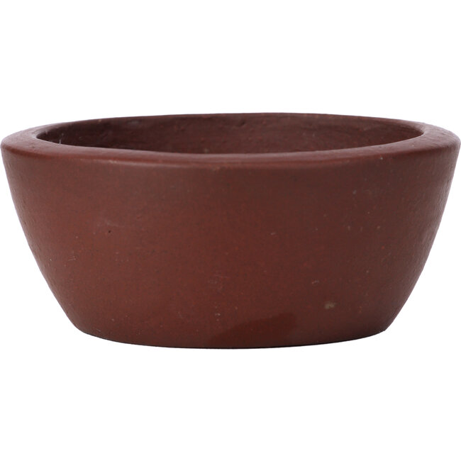 Maceta de bonsái redonda sin esmaltar de Shibakatsu - 100 x 100 x 44 mm