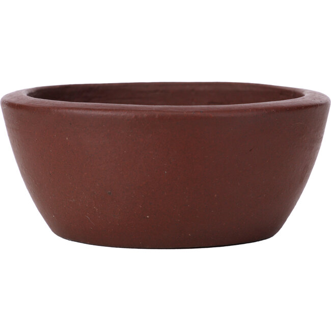 Maceta de bonsái redonda sin esmaltar de Shibakatsu - 100 x 100 x 44 mm