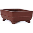 Rectangular unglazed bonsai pot by Shibakatsu - 100 x 75 x 35 mm