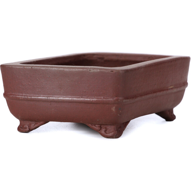 Pot à bonsaï rectangulaire non émaillé par Shibakatsu - 100 x 75 x 35 mm