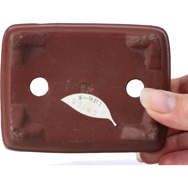 Pot à bonsaï rectangulaire non émaillé par Shibakatsu - 100 x 75 x 35 mm