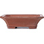 Rectangular unglazed bonsai pot by Yamaaki - 143 x 113 x 40 mm