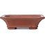 Rectangular unglazed bonsai pot by Yamaaki - 143 x 113 x 40 mm