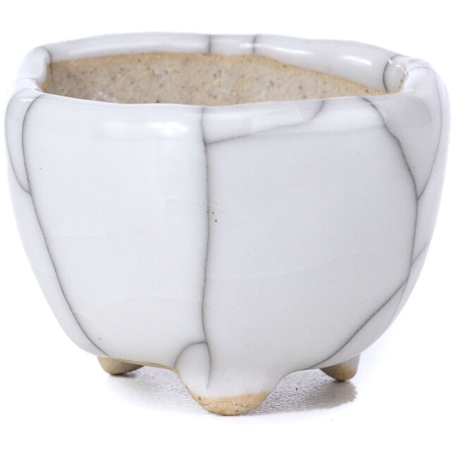 Vaso per bonsai esagonale bianco - 40 x 40 x 30 mm