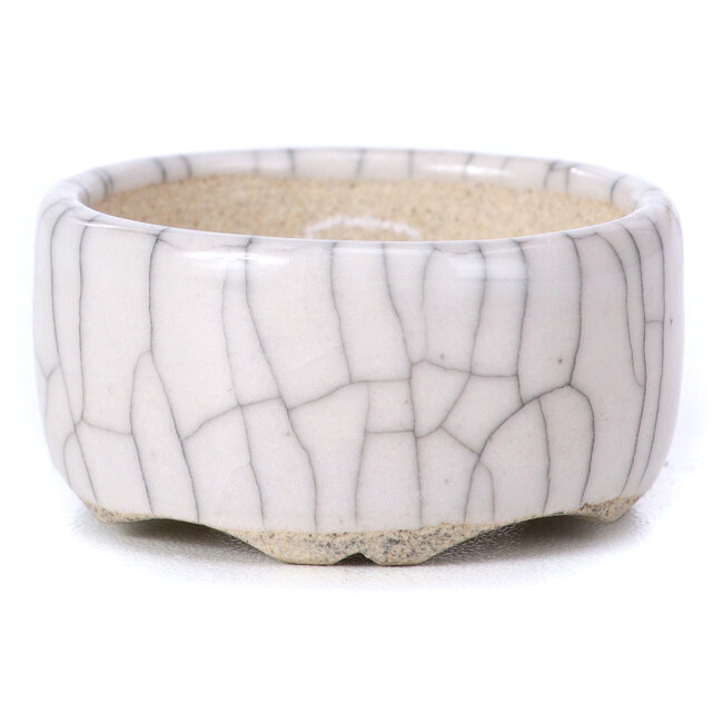 Runde weiße Bonsaischale - 45 x 45 x 20 mm