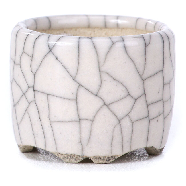 Vaso per bonsai rotondo bianco - 32 x 32 x 25 mm