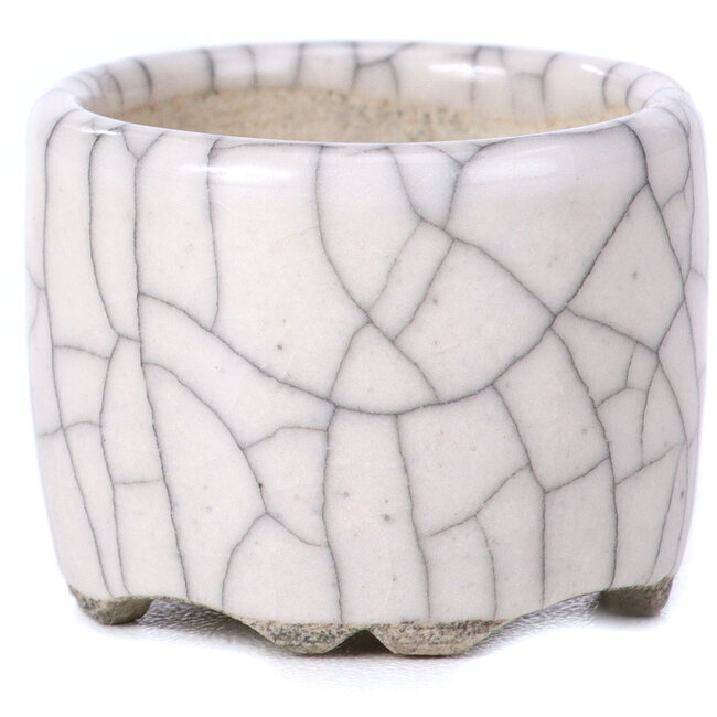 Maceta de bonsái blanca redonda - 32 x 32 x 25 mm