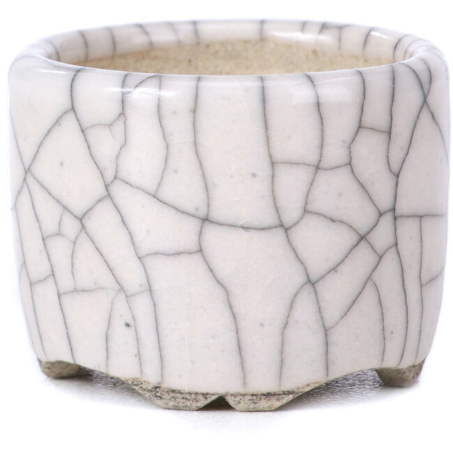 Vaso per bonsai rotondo bianco - 32 x 32 x 25 mm