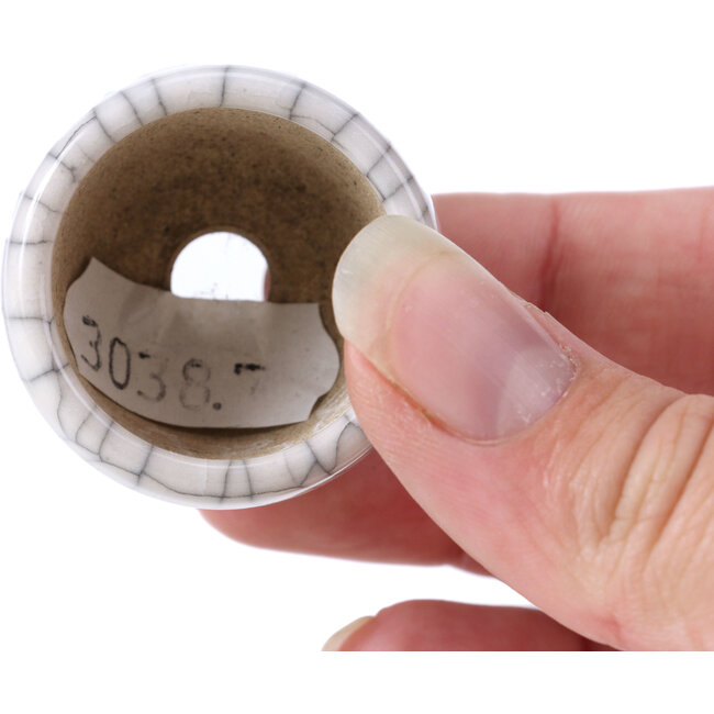 Ronde witte bonsaipot - 35 x 35 x 28 mm