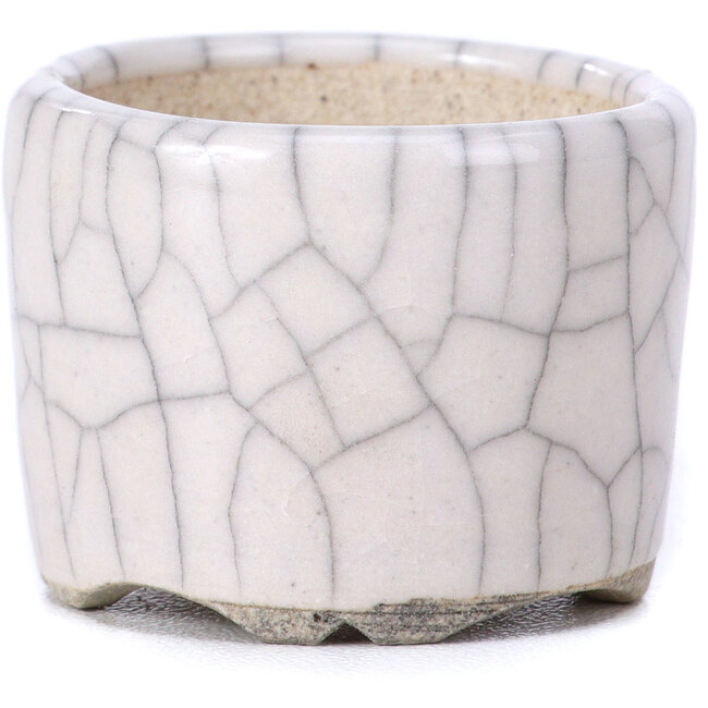 Runde weiße Bonsaischale - 35 x 35 x 26 mm