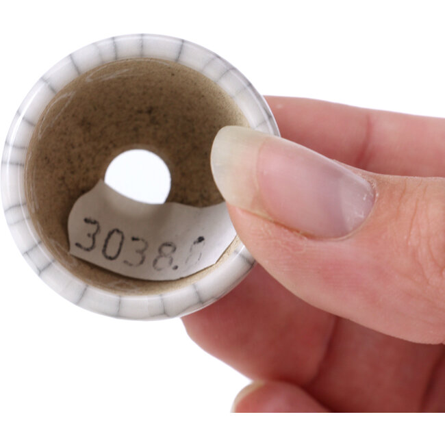 Pot à bonsaï rond blanc - 35 x 35 x 26 mm