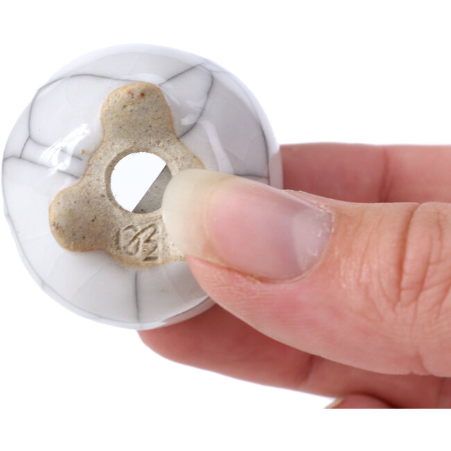 Vaso per bonsai rotondo bianco - 35 x 35 x 25 mm