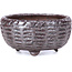 Round brown bonsai pot - 50 x 50 x 25 mm